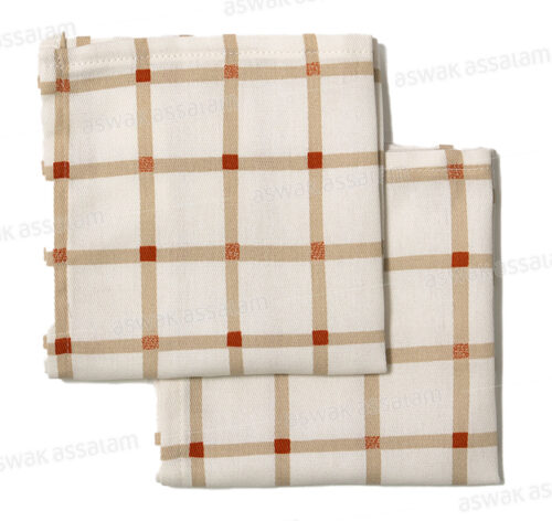 LOT DE 2 SERVIETTES DE CUISINE 38X38CM