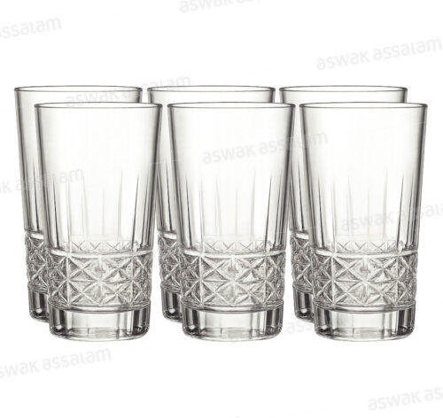 6 VERRES A EAU FORME HAUTE