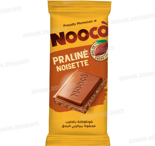 TABLETTE CHOCOLAT PRALINE NOISETTE 85G NOOCO