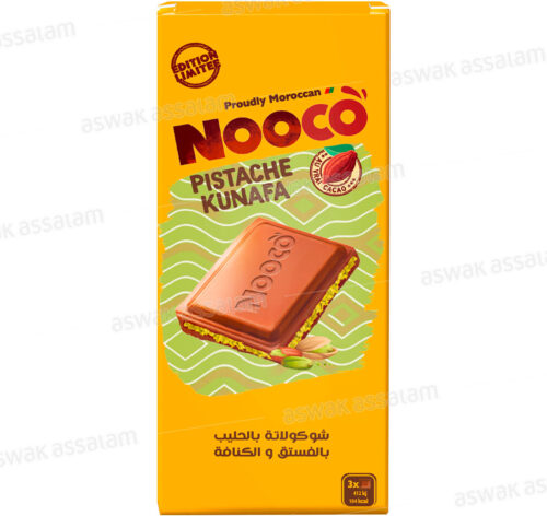 TABLETTE CHOCOLAT LAIT PISTACHE KUNAFA 95G NOOCO