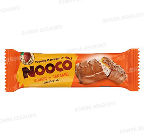 BARRE CHOCOLAT NOUGAT CARAMEL 42G NOOCO
