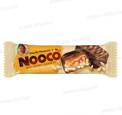 BARRE CHOCOLAT CRISPY CARAMEL CACAHUETE 40G NOOCO