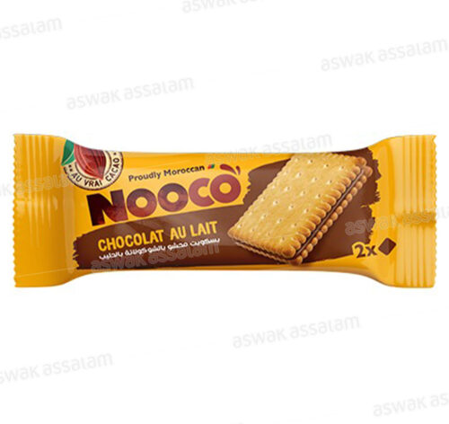 BISCUIT SANDWICH FOURRE CHOCOLAT 34G NOOCO
