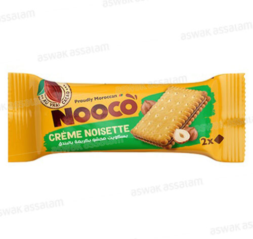 BISCUIT SANDWICH FOURRE CREME NOISETTE 34G NOOCO