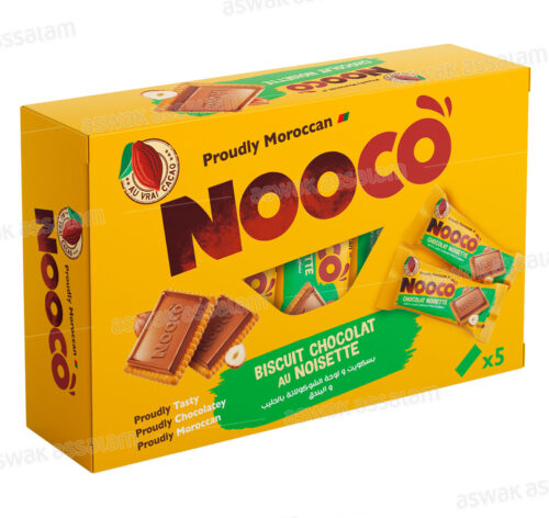 BISCUIT & TABLETTE CHOCOLAT LAIT NOISETTE PACK 5*54G NOOCO