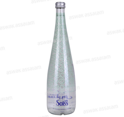 EAU MINERALE GAZEUSE BOUTEILLE EN VERRE 75CL AIN SAISS