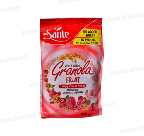 MUESLI AUX FRUITS ROUGES GRANOLA 350G SANTE
