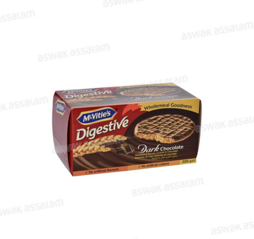 BISCUIT DIGESTIVE CHOCOLAT NOIR 200G MCVITIE’S