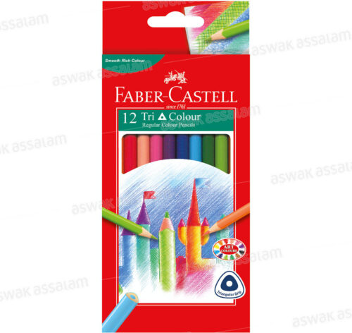 12 CRAYONS DE COULEUR TRI FABER-CASTELL