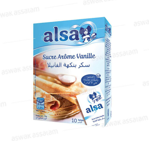 SUCRE AROME VANILLE 10 SACHETS ALSA