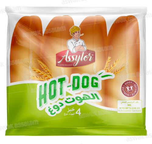 PAIN HOT-DOG 4 UNITES ASSYLOR