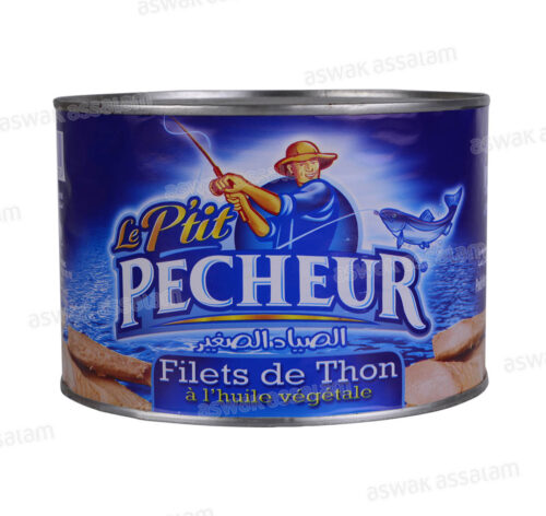 FILETS DE THON A L’HUILE VEGETALE 1,7KG LE P’TIT PECHEUR