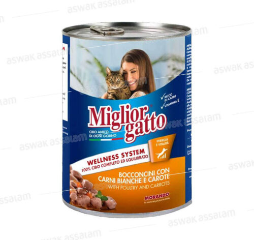 VOLAILLE & CAROTTES 405G POUR CHAT MIGLIOR GATTO MORANDO