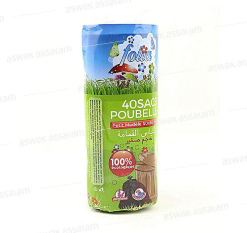 SACS POUBELLES 50X60CM 40 UNITES FOLIA