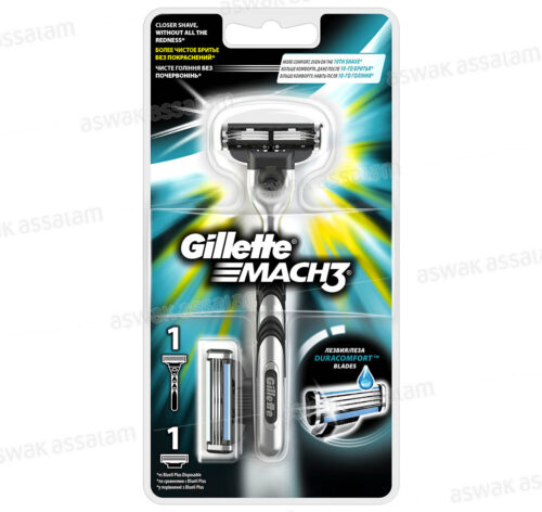 RASOIR 3 LAMES + 2 RECHARGES MACH3 GILLETTE