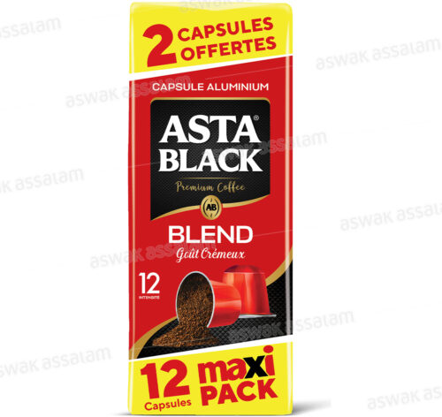CAFE BLEND BOITE 10 CAPSULES ASTA BLACK (2 CAPSULES GRATUITES)