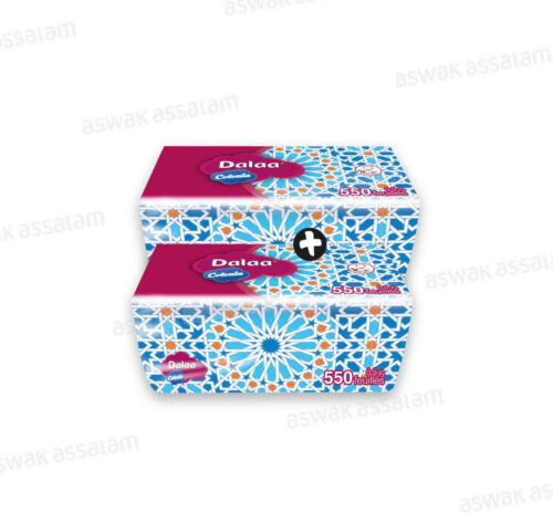LOT DE 2 BOITES DE MOUCHOIRS 550 FEUILLES DALAA