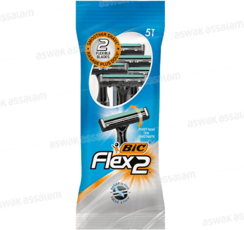 RASOIR 2 LAMES TETE PIVOTANTE 5 UNITES FLEX 2 BIC