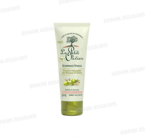 GOMMAGE VISAGE POUDRE DE NOYAUX D’OLIVE 75ML LE PETIT OLIVIER