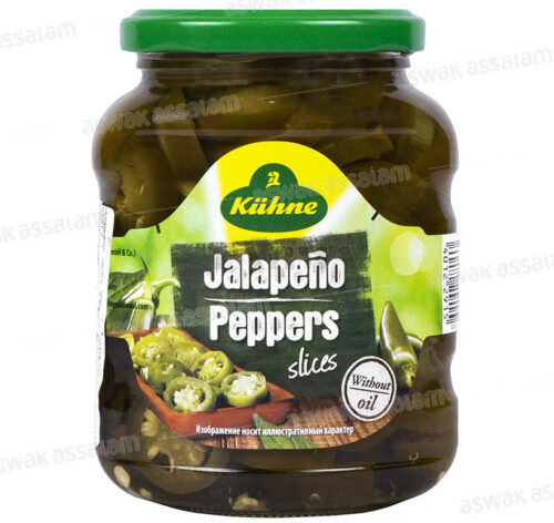PIMENT JALAPENO EN MORCEAUX SANS HUILE 330G KUHNE