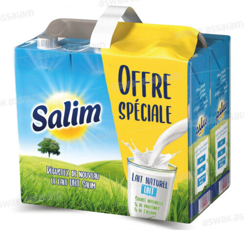 LAIT UHT ENTIER 6*1L PACK SALIM