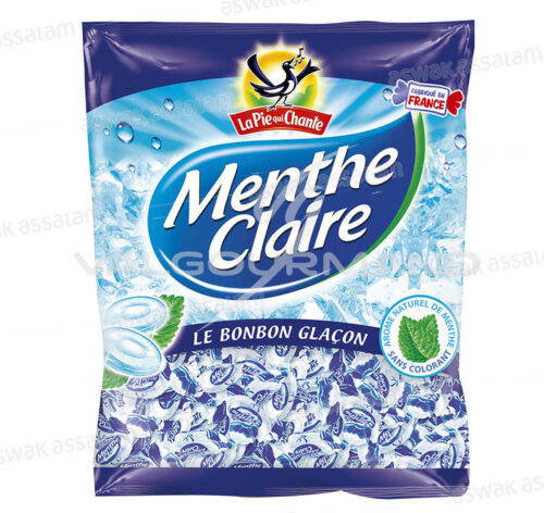 BONBONS GLACONS MENTHE CLAIRE 124G LA PIE QUI CHANTE
