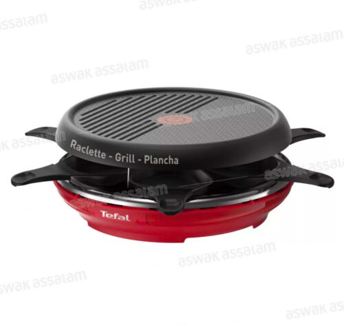 APPAREIL A RACLETTE GRILL ANTIADHESIF ET AMOVIBLE 6 PERSONNES 850W 6 COUPELLES RE12A512 TEFAL