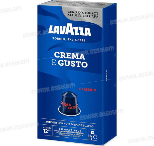 CAFE ESPRESSO CREMA E GUSTO CLASSICO INTENSITE 12 BOITE 10 CAPSULES LAVAZZA