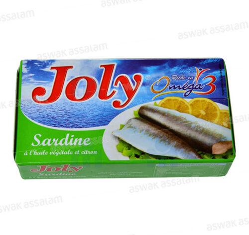 SARDINE A L’HUILE VEGETALE ET CITRON 125G JOLY