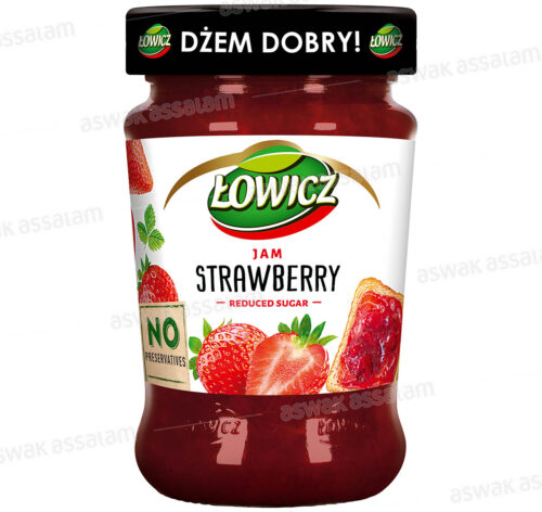 CONFITURE FRAISE SUCRE REDUIT 280G LOWICZ