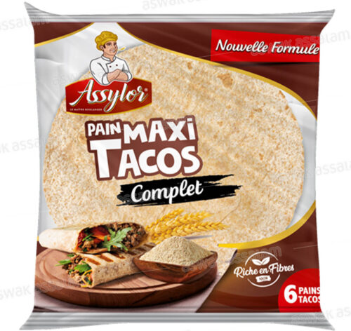 PAIN TACOS MAXI COMPLET 6 UNITES ASSYLOR