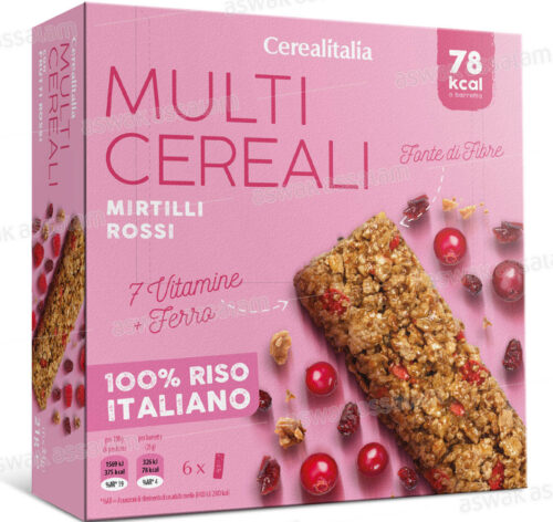 BARRE MULTI-CEREALES AUX MYRTILLES 6*21G CEREALITALIA