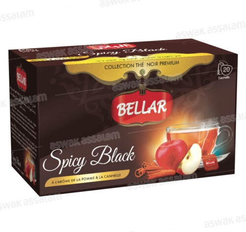 INFUSION BLACK SPICY AROME POMME ET CANNELLE 20 SACHETS BELLAR