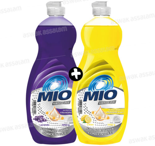 LOT DE 2 LIQUIDES VAISSELLE 1,25L MIO