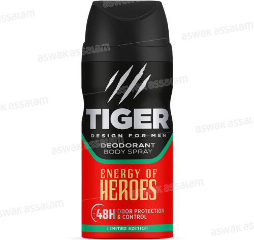 DEODORANT POUR HOMME ENERGY OF HEROS 150ML TIGER