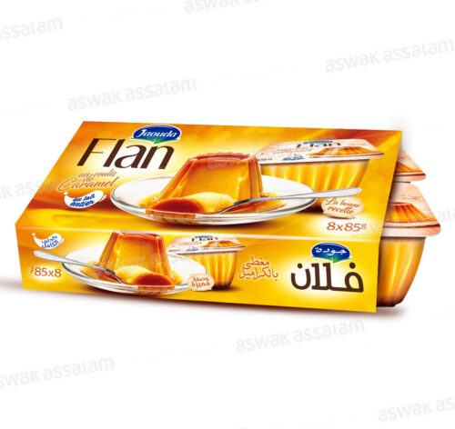 FLAN AU COULIS DE CARAMEL 8*85G PACK JAOUDA