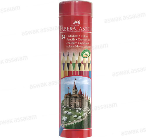 24 CRAYONS DE COULEUR TUBE EN METAL FABER-CASTELL