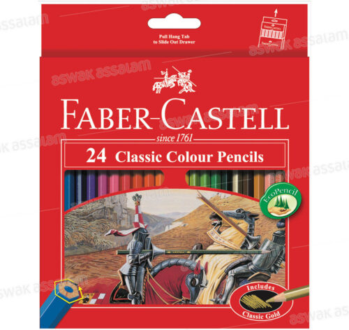 24 CRAYONS DE COULEUR FABER-CASTELL