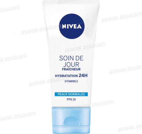 SOIN DE JOUR FRAICHEUR A LA VITAMINE E HYDRATATION 24H POUR PEAUX NORMALES FPS 15 50ML NIVEA