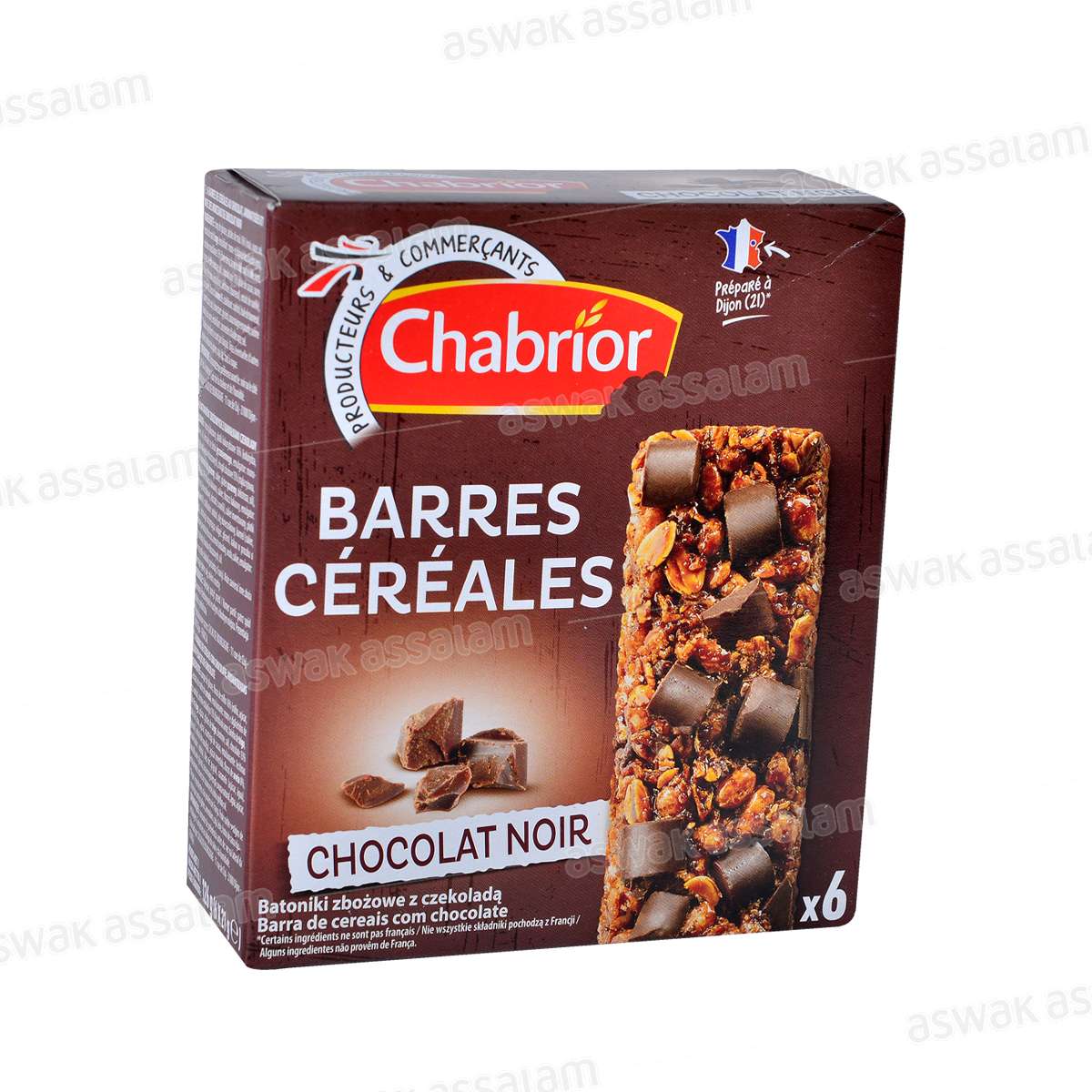 Barres de céréales chocolat noisettes pour un petit déjeuner plein