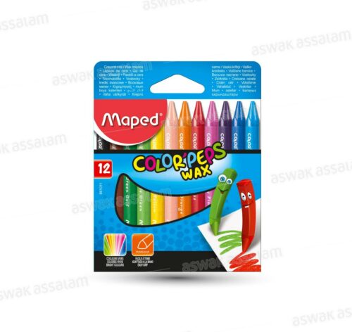 12 CRAYONS CIRE COLOR’PEPS MAPED