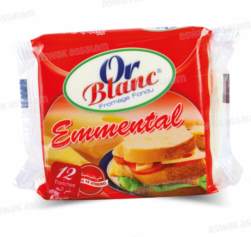 FROMAGE EMMENTAL EN TRANCHES 200G OR BLANC