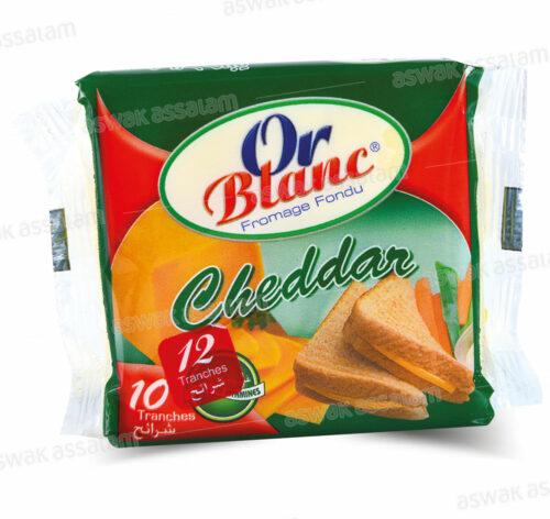 FROMAGE CHEDDAR EN TRANCHES 200G OR BLANC