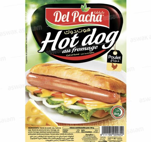 HOT DOG POULET AU FROMAGE 250G DELPACHA