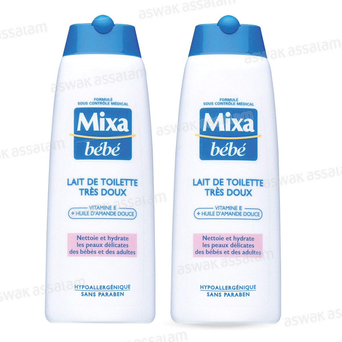 LOT DE 2 LAITS DE TOILETTE 250ML MIXA BEBE