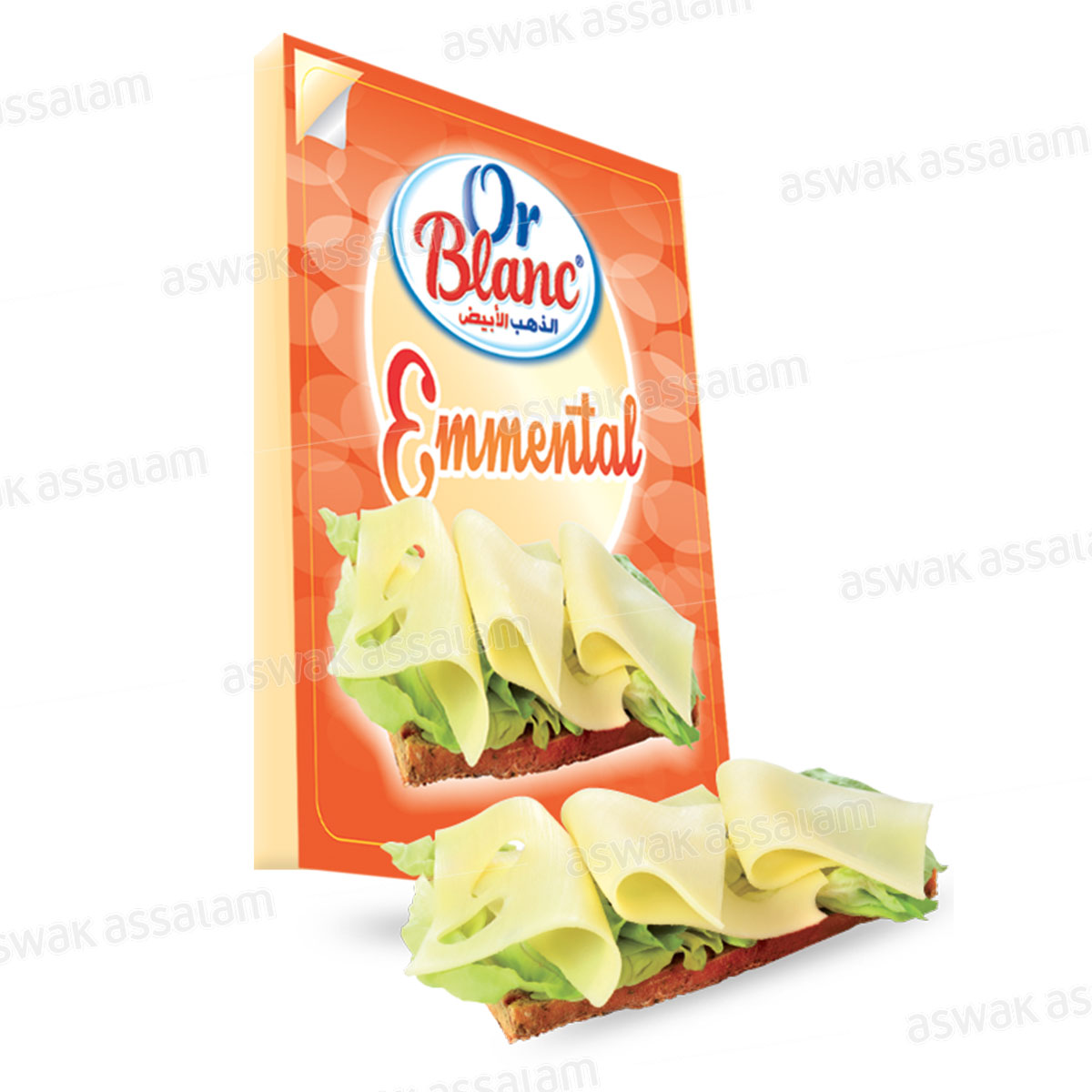 FROMAGE EMMENTAL EN TRANCHES 100G OR BLANC
