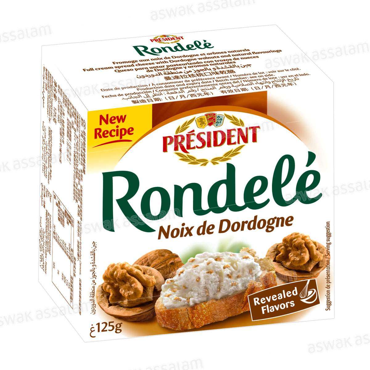 FROMAGE A TARTINER NOIX 125G RONDELE PRESIDENT