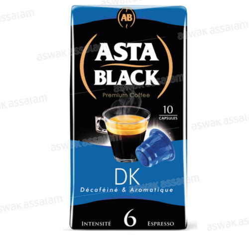 CAFE DECAFEINE BOITE 10 CAPSULES COMPATIBLES ASTA BLACK
