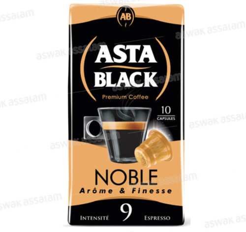 CAFE NOBLE BOITE 10 CAPSULES COMPATIBLES ASTA BLACK