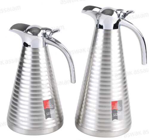 LOT DE 2 THERMOS A CAFE EN INOX 1L + 1,5L LUXUS